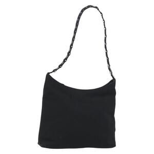 Salvatore Ferragamo Vala Shoulder Bag Nylon Black Auth 160694